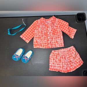 American Girl Tenney’s Gingham Pajamas  - Retired Item